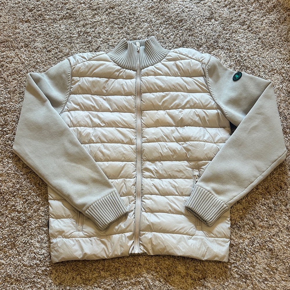 Men SAVE THE DUCK Tan Mixed Media Jacket Medium